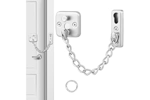HUAJIAO Door Chain, Heavy Duty Chain Lock Stainless Steel Safety Chain Door Lock Doors Limiter for External and Internal