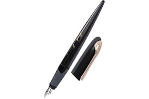 Online calligraphy fountain pen AIR black rosegold, calligraphy nib 1.4 mm, standard ink cartridges or converter, triangular shape, for fine and smooth writing, ink pen for journaling, handlettering