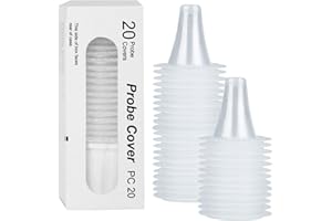 Amycute 100 Pcs Embouts pour Braun Thermoscan Oreille Thermomètre Auriculaires, Couvercles de Sonde de Thermomètre Oreille/Filtres de Lentille pour Thermomètres Numériques Couvercles