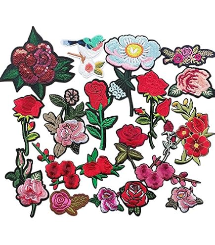 15 Pz 3 Stili Applique Rosa Nera Ricamata A Forma Di Fiore 15 Pz 3 Stili Applique Rosa Nera Ricamata A Forma Di Fiore