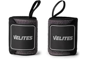 Velites - Muñequeras Flexibles Nylon con Agarre Pulgar - Oficial de la Real Federación de Halterofilia - Velcro con Extra Adherencia - Sujección para Entrenamiento Funcional, Fuerza y Gimnasio
