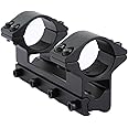 High Porfile 1" 25.4mm Dual Ring Scope Rifle Mount Base with 11mm Dovetail Rail