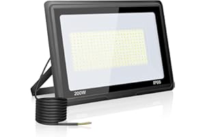 toobettp 200W Foco LED Exterior,Proyector LED, 20000LM Foco Exterior 6000K Blanco Frío Impermeable IP66 Proyectores Exteriores para Garaje Jardín Patio Parque