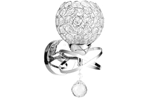 ‎YOSOO Yosoo LED E14/E27-Wandleuchte aus Kristall, moderne Wandleuchte, Kugelform, Kronleuchter, Deckenleuchte, H?ngeleuchte