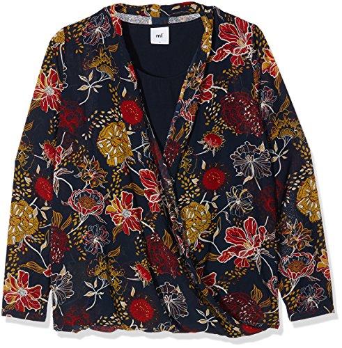 MAMALICIOUS Women's MLGEMI IRIS L/S WOVEN TOP NF Maternity Blouse, Blue (Navy Blazer), 42 (Manufacturer size: X-Large)