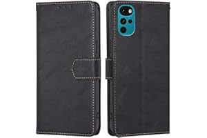 Aggoly for Motorola Moto G22 Wallet Case, Premium Leather Flip Folio Wallet Case [Card Slots] [Kickstand] [RFID Blocking] Shockproof Cover For Motorola Moto G22 Phone (Black)