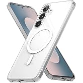 CONSTRAIN Samsung Galaxy S26 FE İ&ccedil;in Sararmaz Kamera Korumalı Mika Sert Parlak Şeffaf MagSafe İle Uyumlu Telefon Kılıfı Arka 