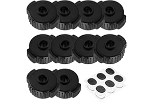 GATSUZG 10 Pcs 8mm Quick-Release Cymbal Nuts, Black Plastic Cymbal Locks Cymbal Toppers Cymbal Mate Accessories Drum Replacement Parts for Percussion Drum Kits, with Drum Gel Pads