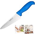 Godrej Locking Solutions and Systems Cartini Chef Knife Small 2.8 MM Thick Utility Knife with Ergonomic Plastic Handle, Ideal for Home and Restaurant Kitchen Blue Small