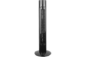 COZYBRITE Tower Fan Cooling Oscillating 32 inch with 3 Speed Setting Quiet Bladeless for Bedroom Living Room Home Office LG32-06A (Black)