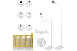 LENGSUAA Baby Monitor Floor Stand Holder, Baby Camera Holder, Universal Floor Mount Camera Stand for Surveillance, Video Monitor Shelf with Flexible Hose Compatible with Most Universal Camera Models Anmeate