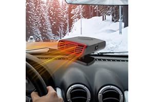 Foreverup Calentador de Coche, Calefactor Coche Mechero, Calentador Portátil para Coche, 2 En 1 Calefactor para Mechero Coche, Calefacción Rápida, con 360° Giratorio, para Todos los Coches