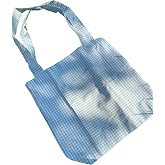 Gingham Pocket Cloth Linen Bag &ndash; Unisex Shoulder and Sleeve Bag, Eco-Friendly Shopping Bag