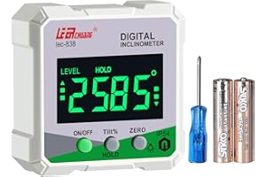 LEERCHUNAG Digitaler Winkelmesser, LEERCHUANG Level Neigungsmesser Winkelmesser Laser Level W 4-seitig stark magnetisch & Typ-C-Aufladung, wiederaufladbarer digitaler Winkelmesser/Winkelmesser