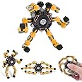 Ainiv Deformed Fidget Spinner Toy, Spin Top Toy Handheld Fidget Spinners Toys for Kids, Funny Creative DIY Finger-tip Spin Top Toys, Hand Spinner Sensory Toy for All Ages, 1PC Yellow