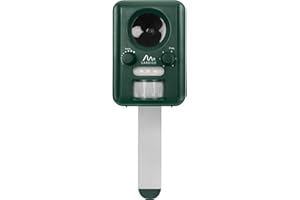 Gardigo Ultradźwiękowy odstraszacz zwierząt, solarny, nowy 2019, odstraszacz kun, zasięg 9 m, niemiecki producent