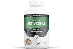SPN Aktive Kohle - Verdauungskomfort - Activated Carbon - 2000 MG/Tag - 400 Kapseln | Ohne Zusätze, Premium Naturprodukt