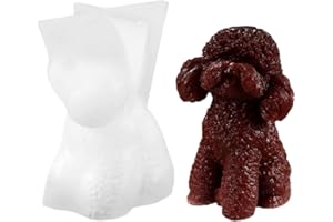ZHIHUI 3D Dog Shape Silicone Candle Soap Making Mold-DIY Handmade Craft Mould for Cake Decorating Fondant Chocolate Candy Baking Candle Mould-Cute Dog Handmade Mold Children's Day Gift Making