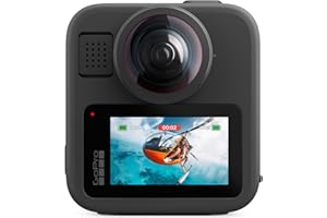 GoPro MAX2 - Cámara de acción Tradicional 360° Impermeable con Pantalla táctil, Video esférico 8K, Fotos 360° de 29 MP, Lentes fáciles de reemplazar, estabilización HyperSmooth, 6 micrófonos