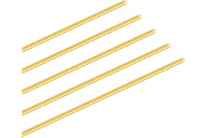 iMeistek Tige en laiton de 3mm, longueur 350mm,tige ronde en métal droite en laiton pour modèles RC, bricolage (5PCS)