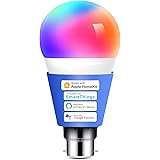 Smart Bulb Meross Alexa Light Bulb B22 Compatible with Homekit, Alexa, Google Home, Siri Voice Control Dimmable Multicolor LE