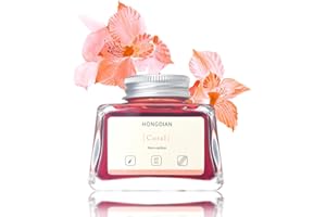 Asvine Fountain Pen Ink Coral Color 60ml Bottle Non-Carbon Free Artist Calligraphy Ink