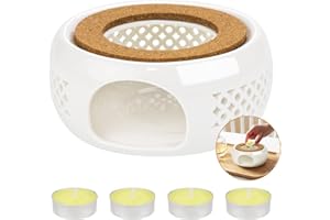 ‎FHZYTG FHzytg Stövchen für Teekanne, Stövchen Keramik Teewärmer für Teekannen, Stövchen Teeservice Set Stövchen Porzellan Tee Stövchen Teeservice mit Stövchen zum Wärmen Stövchen für Teekanne Keramik