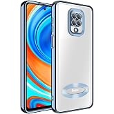 KZY İletişim Xiaomi Redmi Note 9 Pro ile uyumlu Yanları Renkli Lens Korumalı Logo G&ouml;steren Luxury Silikon Kılıf - Mavi