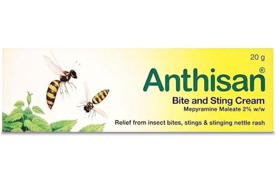 Anthisan Bite & Sting Cream Relief from insect bites, stings & stinging nettle rash, 20 g ( Pack of 1)