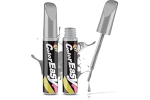 PENRITER Stylo Retouche Peinture 2pcs, Stylo Rayure Voiture Argent, Stylo Réparation des Rayures Auto, Retouche Peinture Voiture, Anti Rayure pour Moto, Carrosserie, Voiture, Vélo