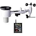 ECOWITT Weather Stations WN1980, 5 in 1 Wireless Outdoor Weather Station Sensor, Indoor Colorful LCD Display with Touch Key, Uploading to Ecowitt Server, Pairing with WS90/ WS80/ WS68 Outdoor Sensor