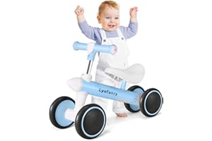 Lyefancy Balance Bike for 1-2 Years Old, Baby Ride-On Toys First Bike for Girls Boys, Toddler Balance Bike 4 Wheels Infant Bike, Baby Walker Bicycle Birthday Gifts for Toddlers