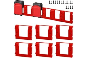 GBKDQQ 6 Pack Akku Wandhalterung AkkuHalterung, Wandhalterung Akku-Dockhalterung für Einhell Power X-Change 18V Akkus, Wandhalterung Batteriehalterung, mit 12 Schrauben, Keine Batterie