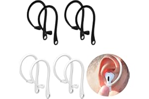 ONSOLO Ear Hooks for Airpods Wireless Earbuds Holder Anti-lost Sport Activities Headset 4 Pairs Universal Silicone Secure Earhooks Replacement Ultra-Light Earphone Loops with Pro 1 2 3 for Running Exercise