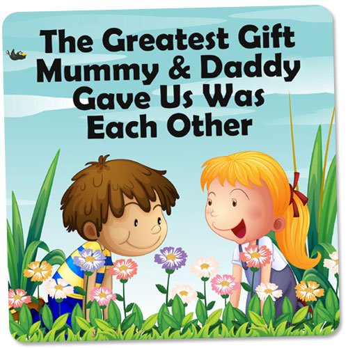 exciting Livesexciting Lives - Sister Brother Fridge Magnet - Gift for Rakhi, Rakshabandhan, Bhai Dooj, Birthday, Gift for Brother, Sister, Siblings, Cousin, Rakhi Gift - Size 9 x 9 cm