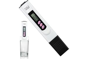 TINSHOW TDS Meter Digital Water Tester Quality Meter LCD Pen with 0-9990 PPM Measurement Range 2% Reading Accuracy Portable for Swimming Pools Household Tap Drinking Water Aquarium Aquaculture Hospitals