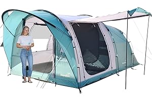 Skandika Egersund Sleeper Protect 3/5/5 XL/7XL People | Camping Tent, Sleeper Technology, Sewn Floor, Black Sleeping Cabin