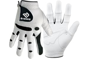 BIONIC Mens StableGrip Leather Golf Gloves Orthopedic - RH