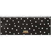 Keskin Color 2023 AJ-65 12x33,5 Haftalık Masa Ajandası, Siyah Puantiye