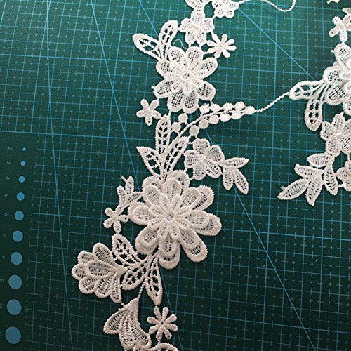Blue Vessel Stickerei Spitze Blume Aufkleber Nähen-auf Patch Abzeichen Tasche Hut Jeans Kleid Applique Handwerk Nähen Zierleisten Kragen - 9
