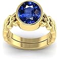 Todani Jems 14.25 Ratti Neelam Stone Original Certified Blue Sapphire Gold Plated Adjustable Woman Man Ring With Lab Certificate