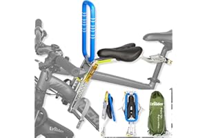 UrRider Nuovo aggiornamento Seggiolino Bici per Bambini, Pieghevole, Portatile, portabiciclette per Bambini con Montaggio Anteriore/Adatto a Mountain Bike, Bici da Donna e Bici Pieghevoli