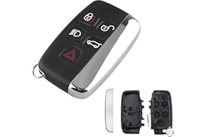 HIOSEYRE 5 Button Car Key Fob Cover Replacement For Range Rover Sport Evoque Land Rover Discovery 4 Freelander Jaguar Remote Key Case Shell，range rover key cover