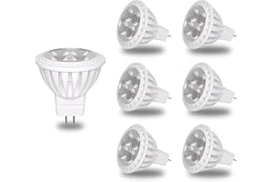 GOHDLAMP GU4 LED Warmweiß Spot Light MR11 LED Glühbirnen Nicht Dimmbar 6 Stück, GU4 LED 12V 3W Ersetzt 30W Halogenlampen Refl