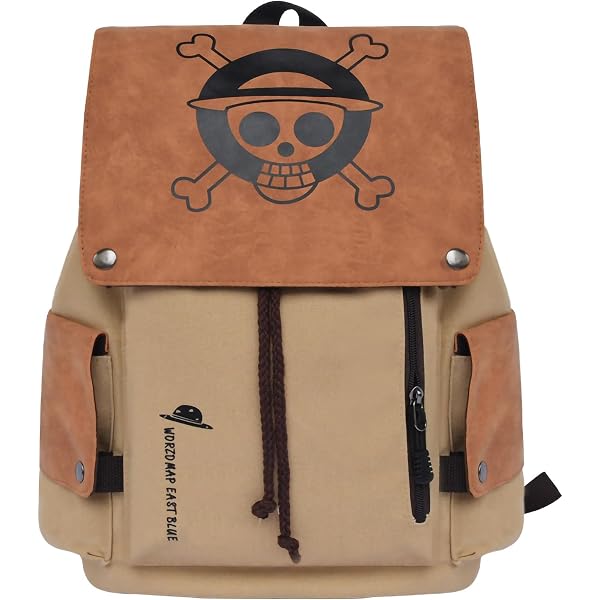 Zaino Scolastico Anime One Piece 18L - Per Ragazzi E Ragazze, Porta PC 15.6", Tessuto Oxford