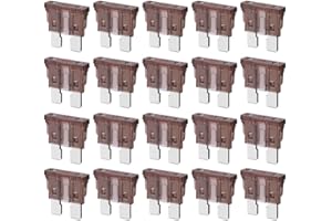 Gebildet Fusibles de Coche Estándar de 7.5A, Fusibles de Cuchilla ATC ATO de 7.5 Amp para Autocaravanas, Camiones, SUV, Caravanas (Paquete de 20 Unidades)