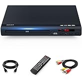 Full HD 1080p Upscaling DVD Player for TV with HDMI Output, for Home,Plays All Formats & Regions,USB Port,Multi-Formats DVDs/