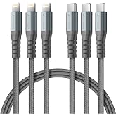 USB C to Lightning Cable 3Pack 4ft, Apple MFi Certified iPhone Charging Cable, Fast USB C Charging for iPhone 14/14Pro/14Pro