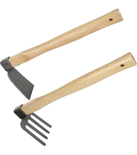 Truper 30006 Welded Garden Hoe - 6" Steel Head, 54" Wood Handle With Comfort Grip, For Weeding & Cultivating