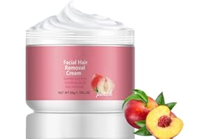 CHUNBIN 50g Hairerase Facial Hair Removal Cream for Women,Face Hair Remover with Peach Aroma,Gentle Formula for Legs,Bikini,Underarms,Moisturizing & Non-Irritating,Effective Hair Remover Cream,Useful